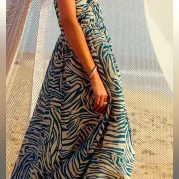 NWT Banana Republic Rosalia Cotton-Silk Maxi Dress - 10P - Picture 4 of 5